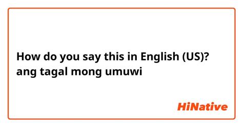 tagal in english|English .